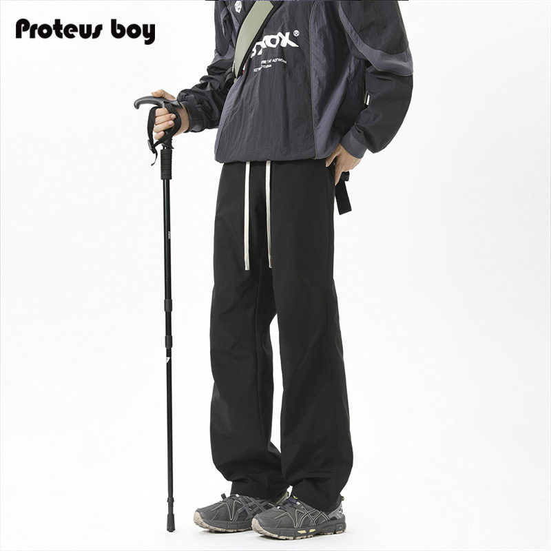 ProteusBoy美式登山户外运动百搭防泼水休闲直筒抽绳冲锋裤 5197
