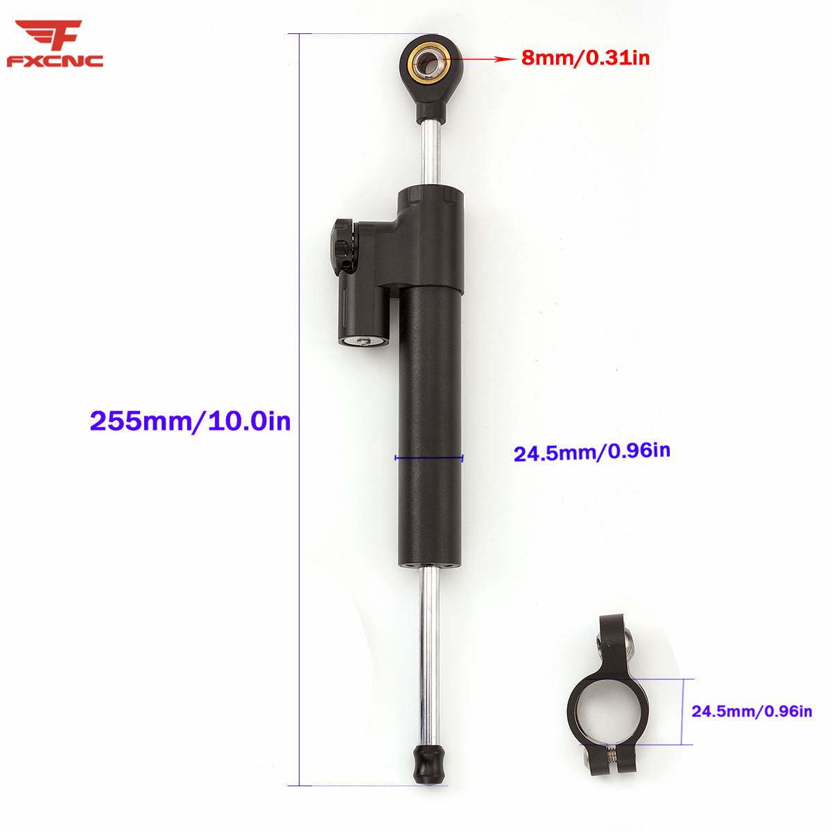 适用摩托车川崎忍者ER6N 09-11年改装钛尺方向阻尼器 固定支架配