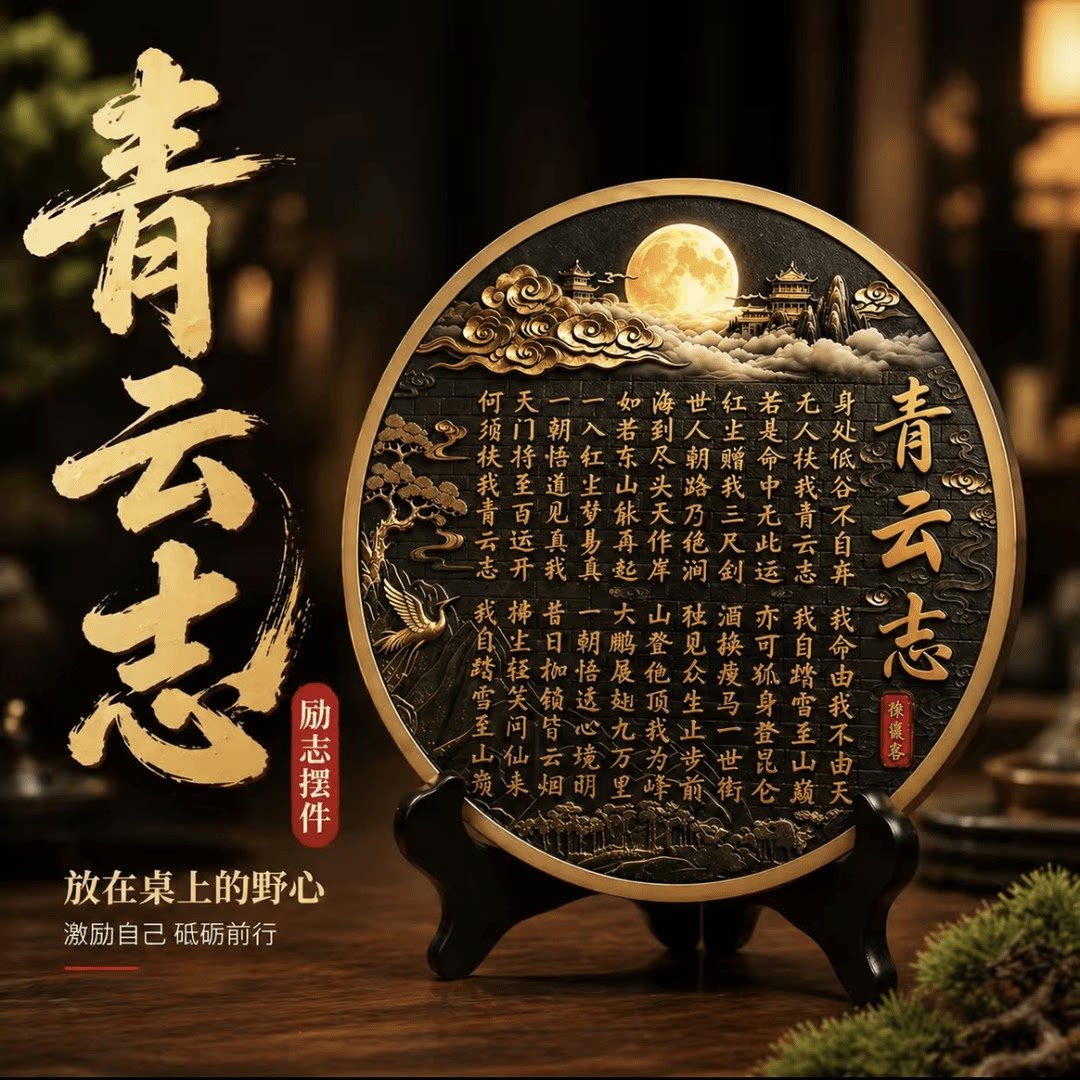 青云志书法字画高档摆件图片