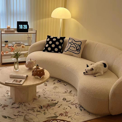 茜吉 意式极简腰果沙发Tacchini Julep月亮弧形沙发轻奢布艺沙发