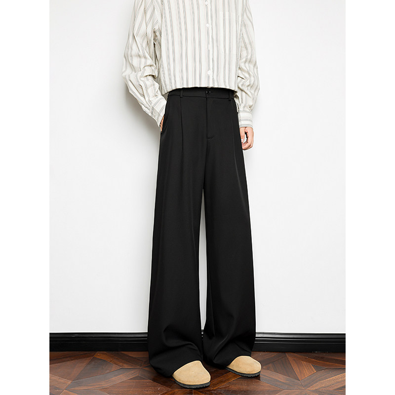 回力cleanfit垂感微喇西裤男士高级感通勤裤子美式宽松休闲阔