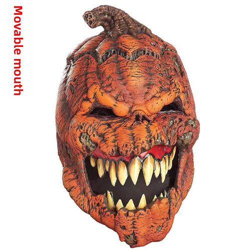 万圣节恐怖南瓜头饰化妆化妆Cos滑稽邪恶面具装扮表演道具