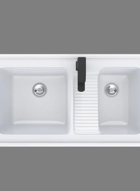 陶瓷洗衣盆带搓板双盆超大尺寸1米阳台水槽洗衣池