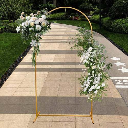 新款婚庆用品道具拱形拱门舞台背景迎宾摆件婚礼装饰铁艺花架架子