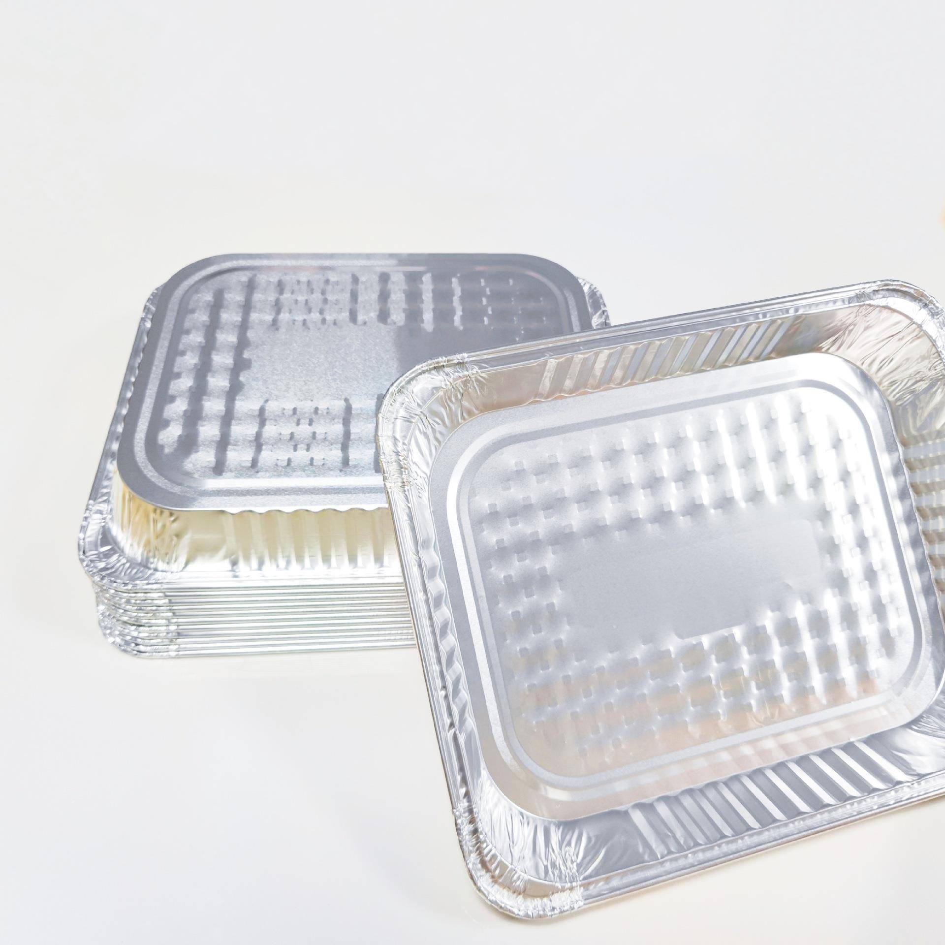 润来2400ml锡纸盒烤鱼打包盒烤肉外卖盒小龙虾烤串一次性铝箔餐盒