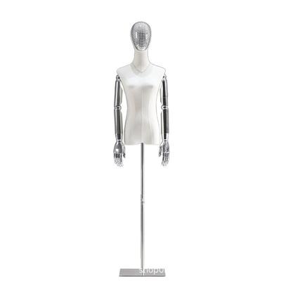 服装店模特道具女金银头人体半身半脸头人台展示架全身婚纱模特架