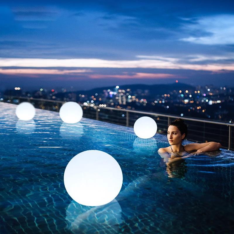 led水上漂浮球灯户外景观亮化装饰发光圆球灯景点水池防水发光球