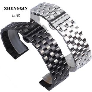 适用留梵表带男手表链代用伯爵万国阿玛尼精工不锈钢精钢表带20 2