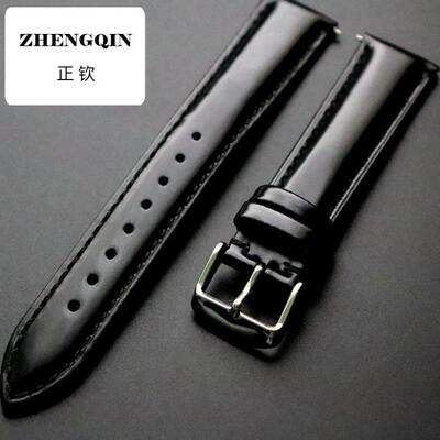 适用真皮表带手工亮皮收手表带18 19 20 21 22mm马臀皮质感男女通