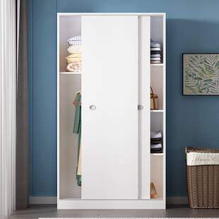 超薄衣柜35深现代简约家用卧室小户型床尾夹缝35公分宽衣柜移门