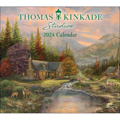 现货 Thomas Kinkade Studios 2024 Deluxe Wall Calendar 日历原版进口图书