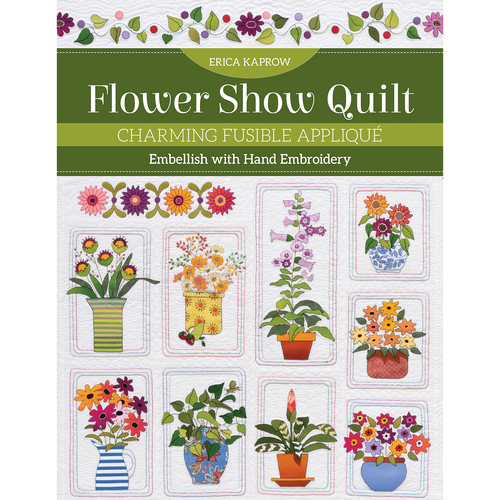 现货 Flower Show Quilt 花展被子 手工刺绣装饰的14格被子制作书