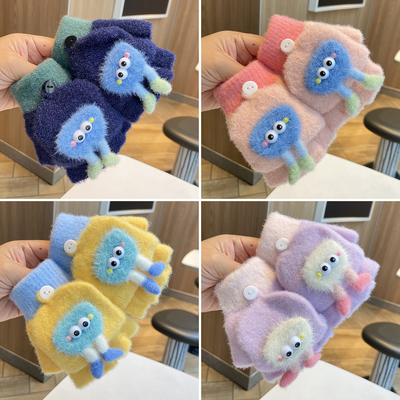 小孩儿童手套秋冬薄款写作业专用