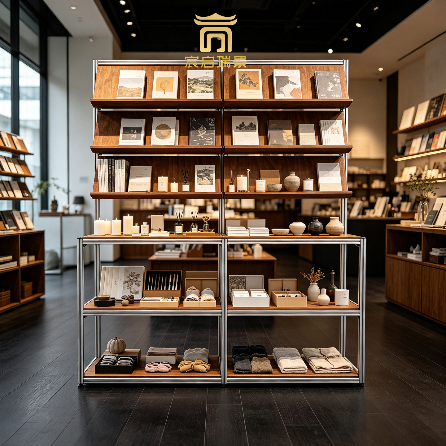 多功能书架木质多层展示架书店礼品店收纳置物架创意陈列架储物架