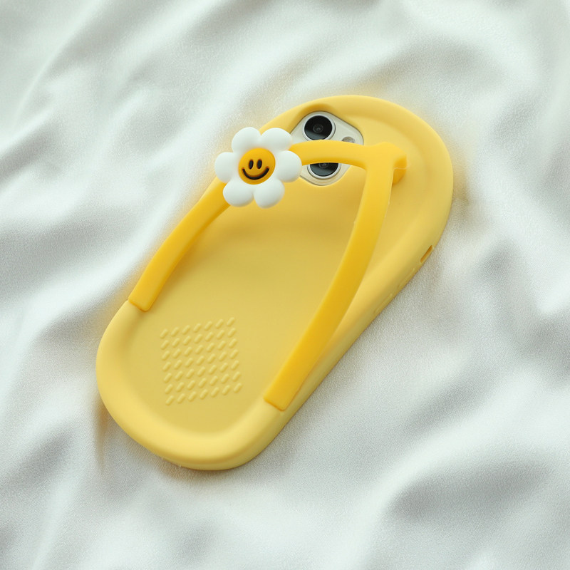 搞怪黄色拖鞋适用iphone17/16pro手机壳15/14/13苹果12/11可爱xs max卡通xr全包x防摔7/8plus软硅胶套6新新款