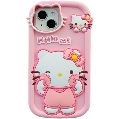 iqoo系列揉脸kt猫加厚防摔硅胶套