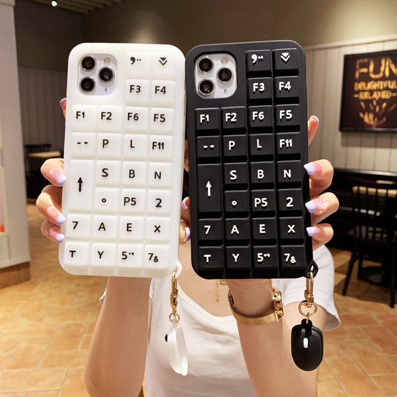 夜光解压键盘适用于三星s21ultra手机壳s20fe创意卡通s10全包保护s9