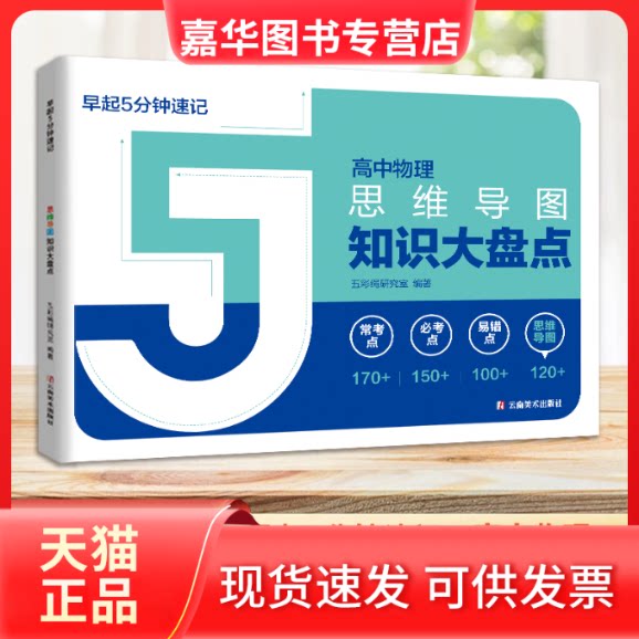 【正版现货】 早起5分钟速记高中物理思维导图知识大盘点 学会了思维导图法就是学会了一种全新的思维方式 五彩绳研究室 云南美术
