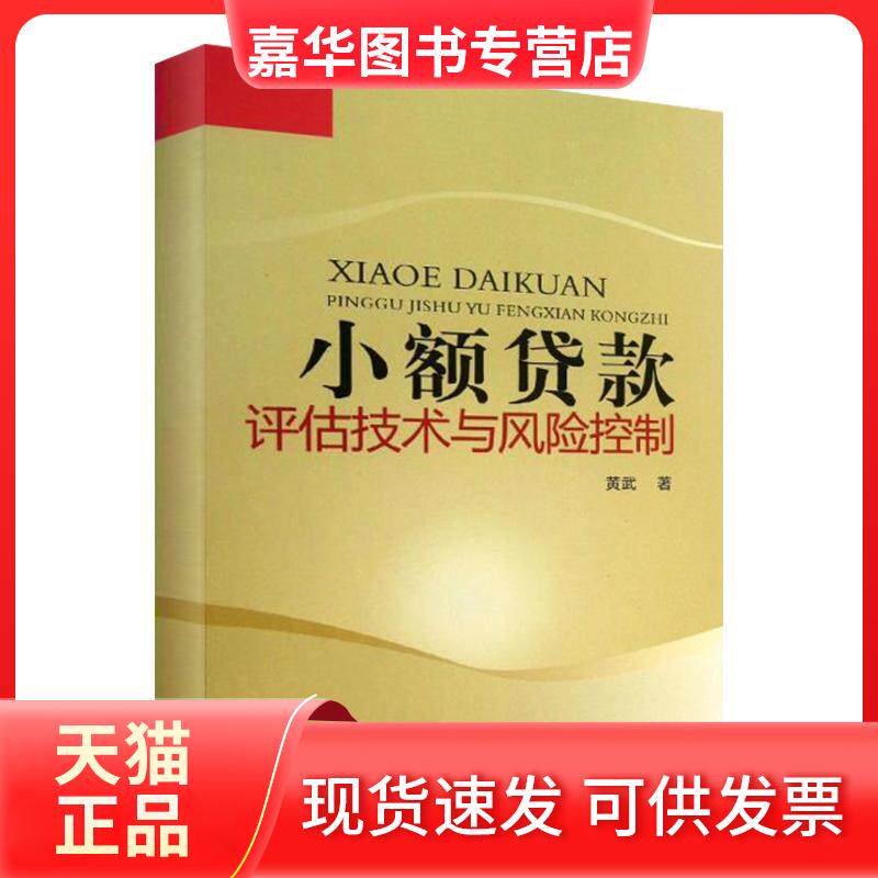 【正版现货】 小额贷款评估技术与风险控制 黄武 著作 中国金融出版社