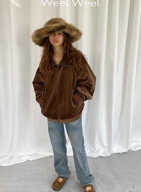 LYUOCHENG × Weel Weel 环保皮领双层领灯芯绒外套