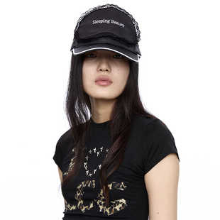 LYUOCHENG 蕾丝眼罩花边刺绣防晒鸭舌帽