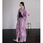 久肆叁943paradise春夏新品 提花衬衫 暮色紫防晒衬衫 宽松新中式