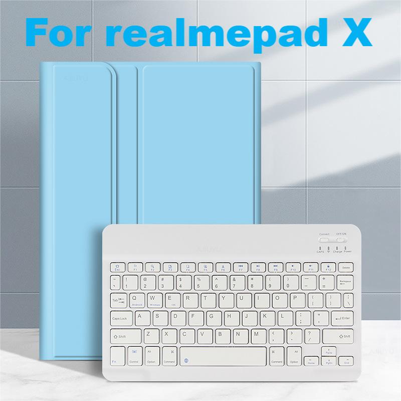 送鼠标~适用2022真我平板X键盘皮套realmePad X无线键盘11英寸蓝牙键盘保护套经典方键软防摔办公注音仓颉