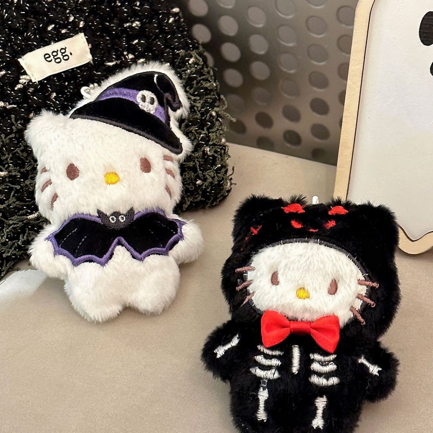 万圣节搞怪变装KT猫玩偶挂件南瓜蝙蝠造型公仔节日小礼物包包挂饰