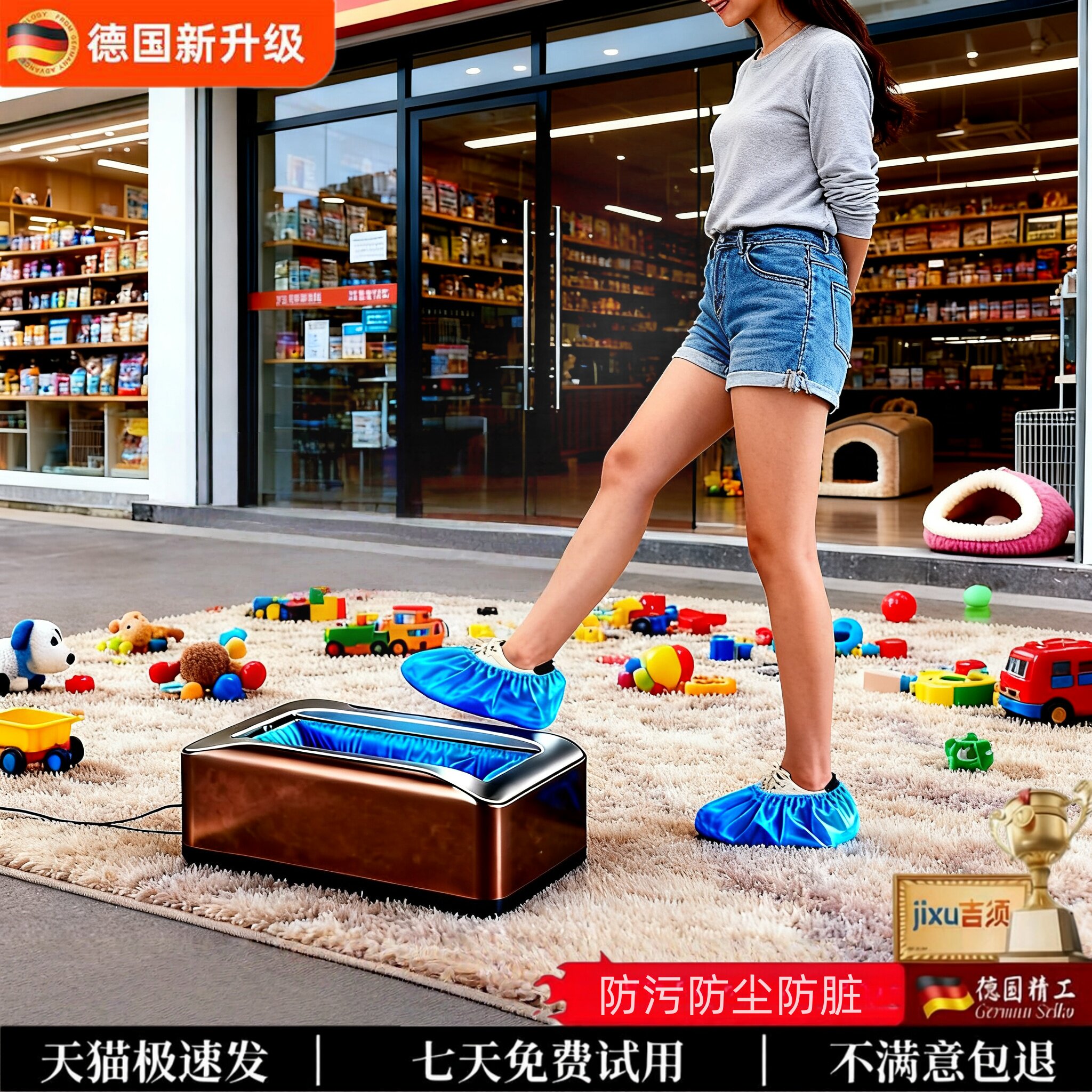 宠物店鞋套机高端商用全自动鞋膜机器智能入户免换鞋一次性防灰尘