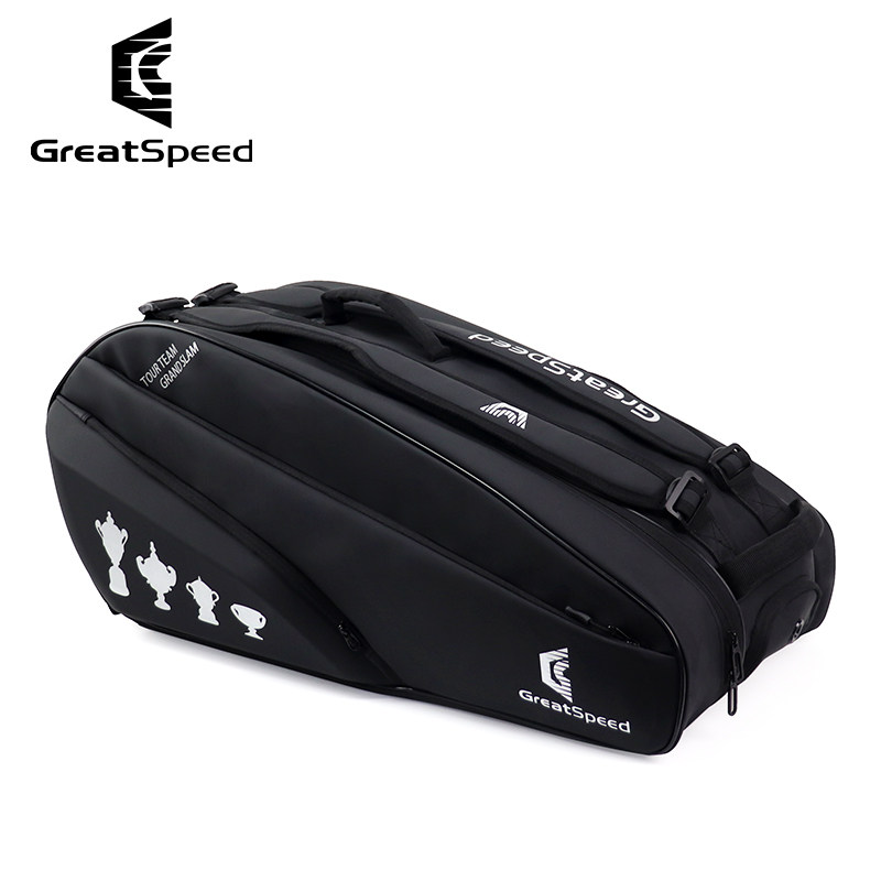 6支装网球包独立鞋仓温网版