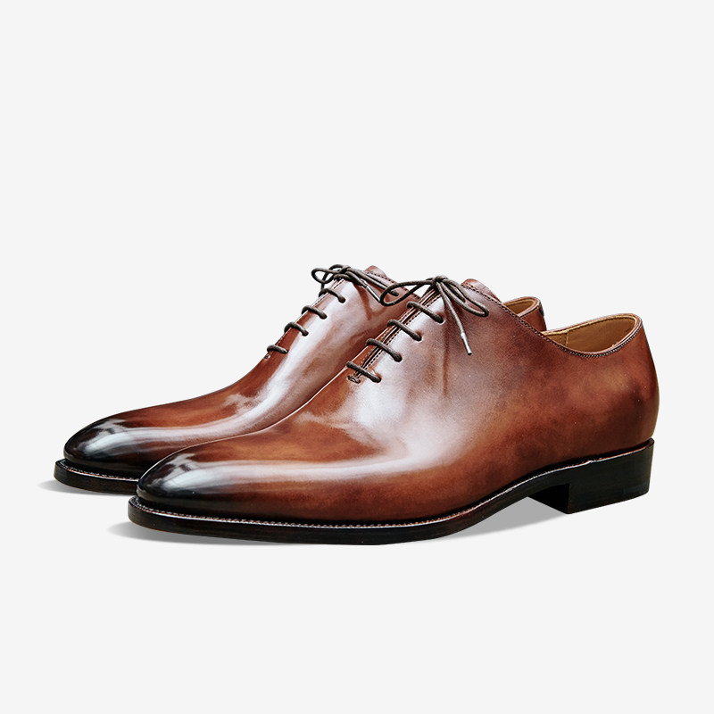 固特异手工皮鞋男商务正装牛津鞋