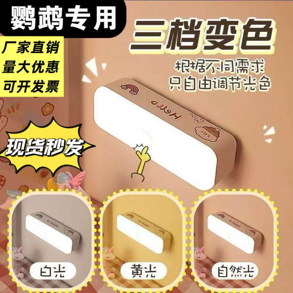 鹦鹉鸟笼氛围灯A磁吸照明灯三挡调节免布线鹦鹉笼灯玄风鹦鹉专用