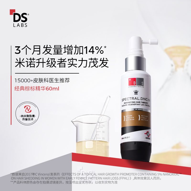 DS實(shí)驗(yàn)室納諾地爾棕標(biāo)育發(fā)精華頭皮非米諾地爾旗艦店正品