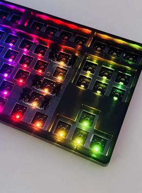 MK87机械键盘三模无线蓝牙2.4G黑透套件RGB热插拔客制化有线MAC