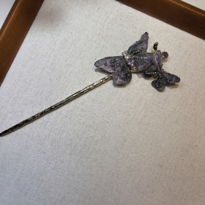 西子家莫奈梦幻蝴蝶发簪