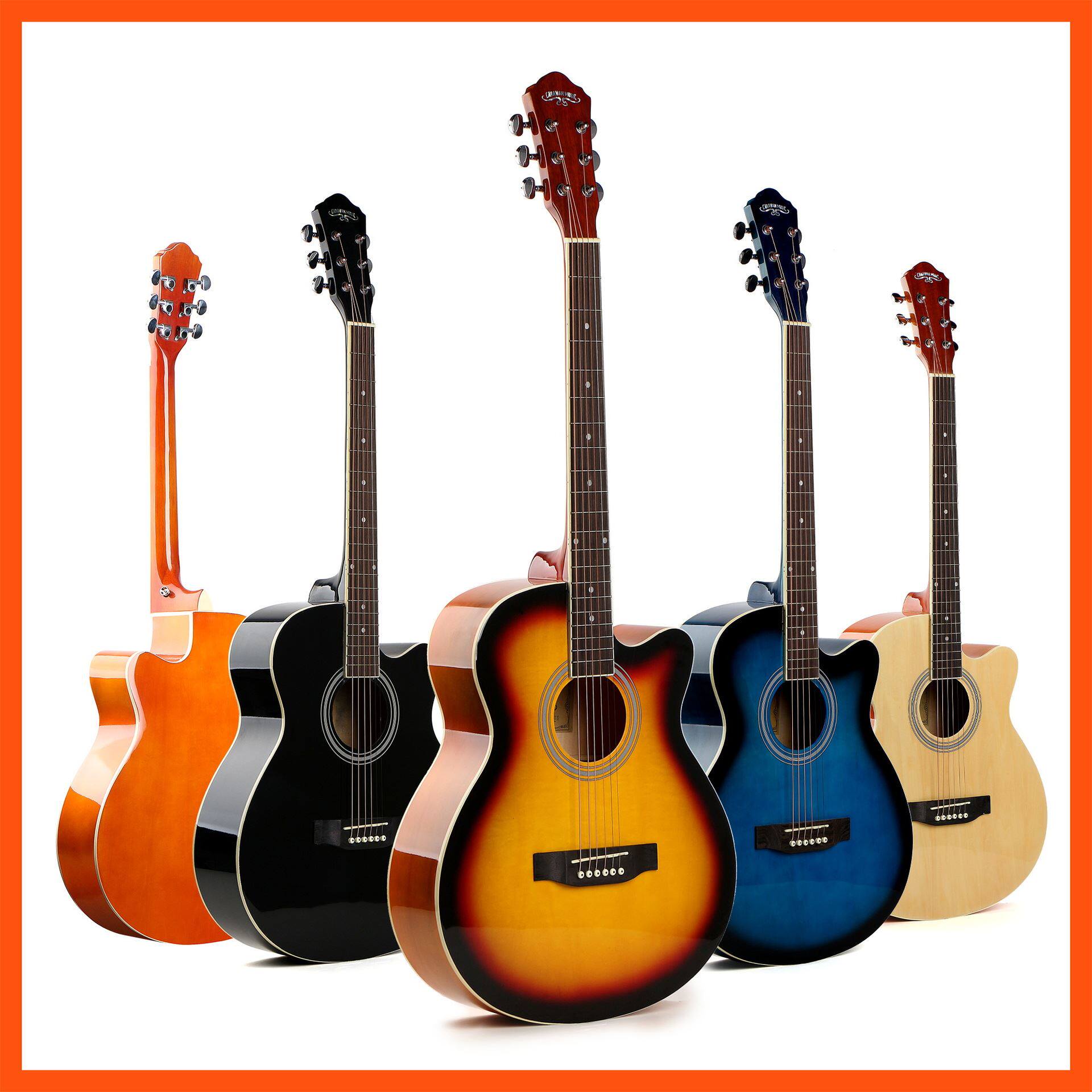 40寸木吉他 全椴木民谣吉它 原声吉他 可加电箱 跨境出口现货