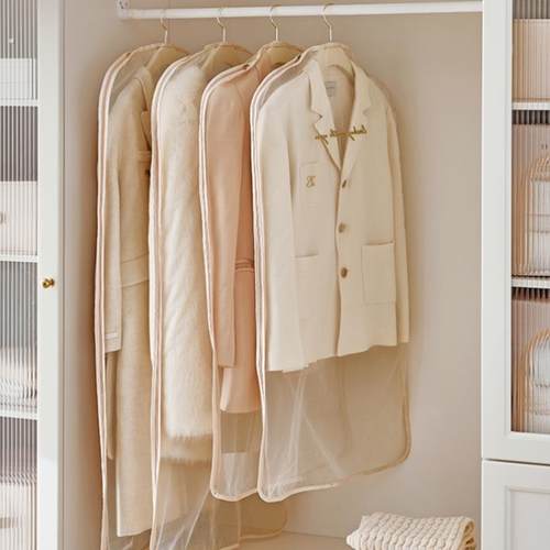 欧根纱防尘罩貂皮大衣专用加宽防尘罩欧根纱挂衣袋皮草水貂套透气