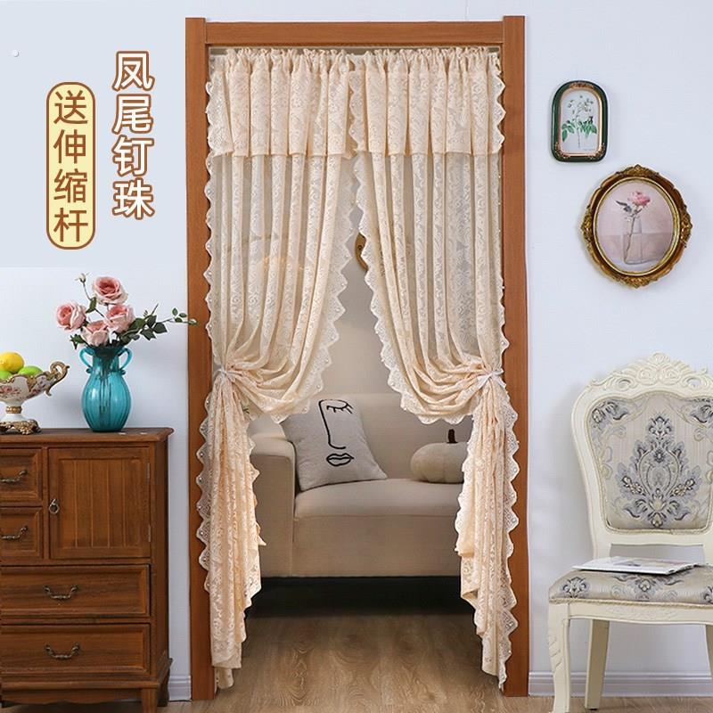 夏季门帘防蚊纱门透光不透人蚊帐家用隔断沙窗加密防蝇免打孔帘子
