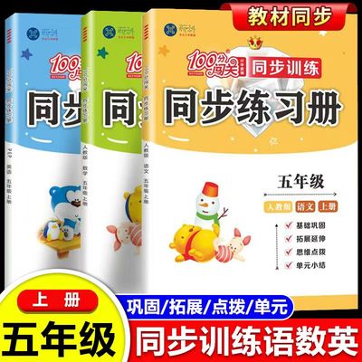 全套3册五年级100分闯关同步