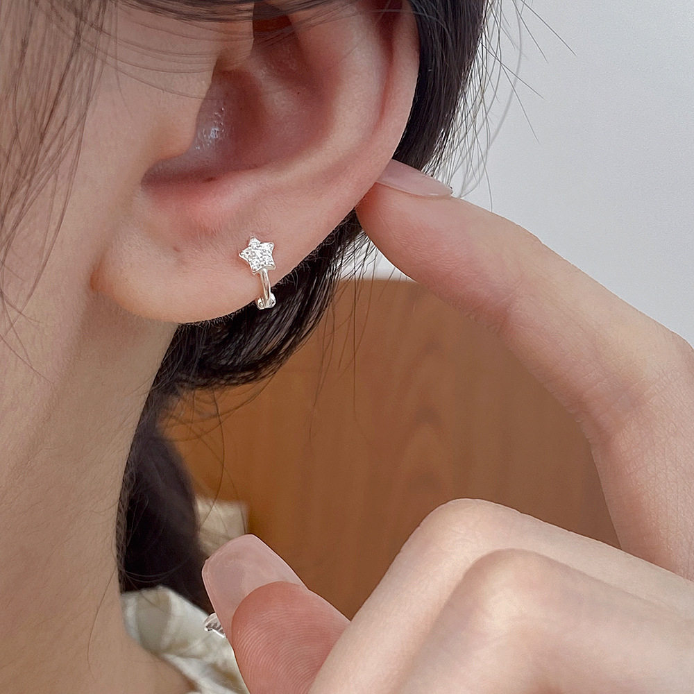 S925纯银星星耳环小巧高级感星月耳饰微镶不对称气质小众设计耳钉,饰品/流行首饰/时尚饰品新,耳环,淘宝优惠券,粉丝福利购,淘宝优惠卷