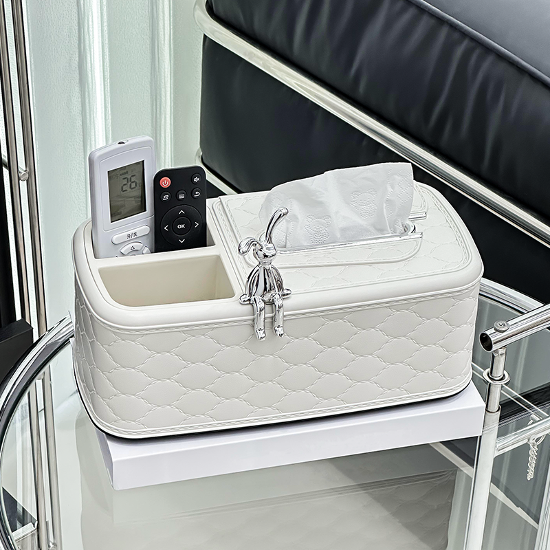 纸巾盒客厅遥控器收纳盒轻奢