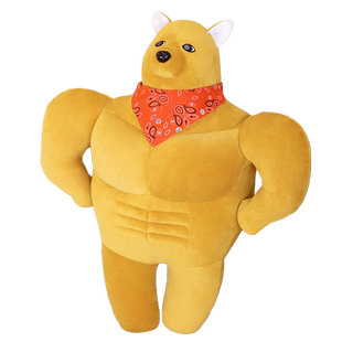 网红细狗毛绒玩具肌肉柴犬公仔可爱猛男抱枕送闺蜜搞怪圣诞节礼物