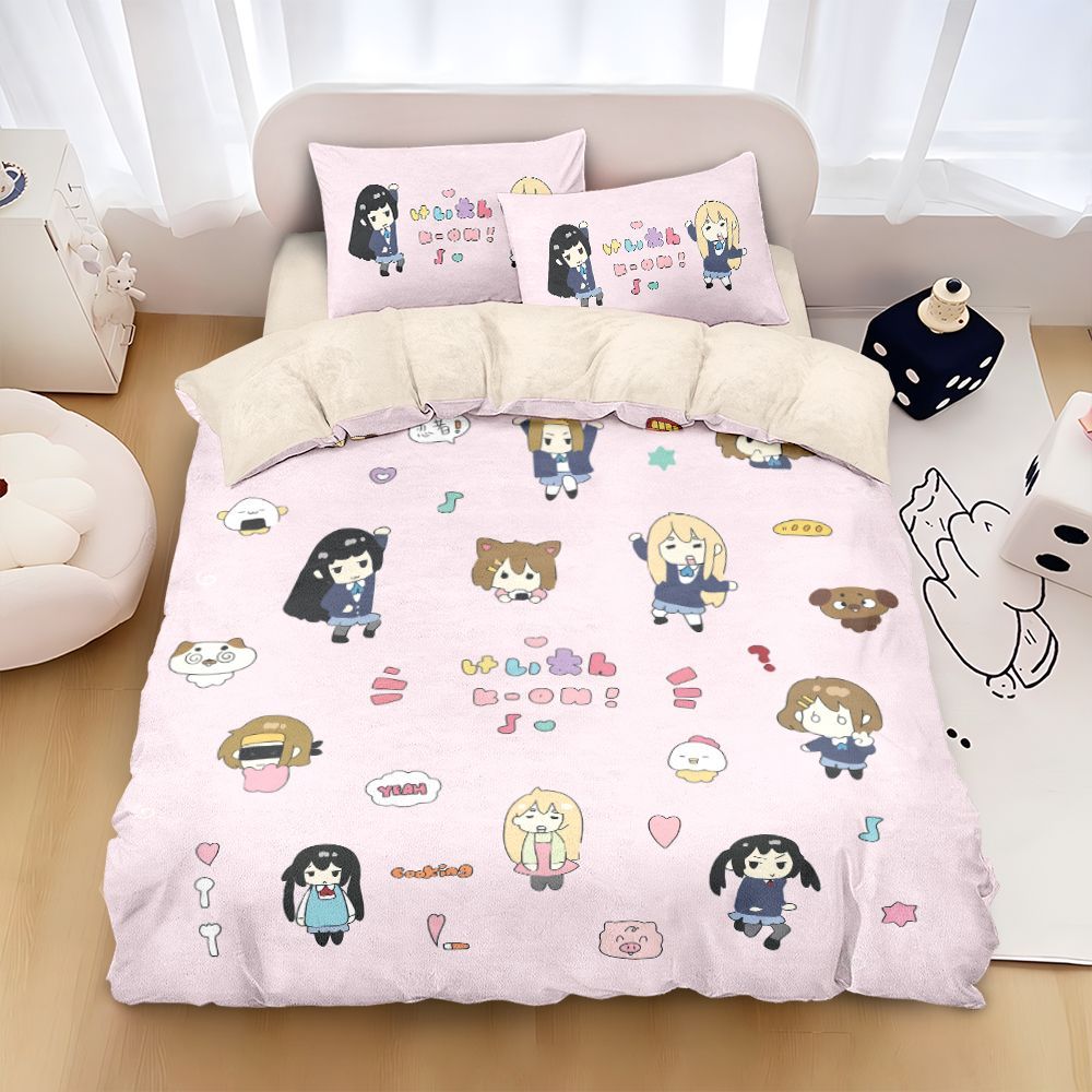 轻音少女牛奶绒四件套卡