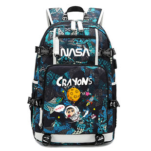 2024龙年宇航员欧美潮流nasa印花周边男女学生书包双肩背包高中休