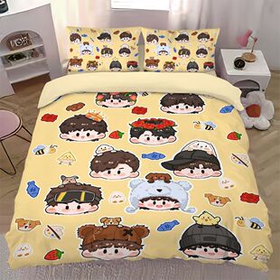 十个勤天纯棉床上四件套卡通女孩全棉被套床单人三件套床上用品