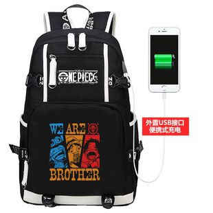2024新款海贼王路飞背包男大容量新款初高中小学生书包日版航海王