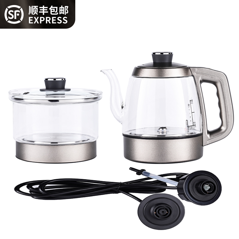 岩板烧水壶嵌入式两孔316不锈钢茶桌暗藏式自动上水煮茶一体茶台