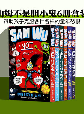 现货山姆不是胆小鬼6册 英文原版小说 Sam Wu Is Not Afraid Of 趣味章节桥梁书 童年恐惧怕鬼怕黑怕蜘蛛怕僵尸校园霸凌冒险