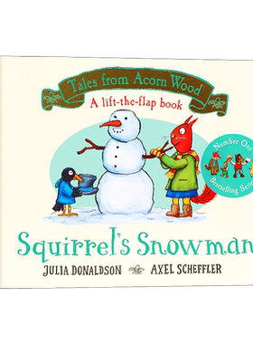 橡树林故事集6之松鼠的雪人 英文原版 Tales From Acorn Wood:Squirrel's Snowman朱莉娅唐纳森Julia Donaldson启蒙绘本纸板翻翻书