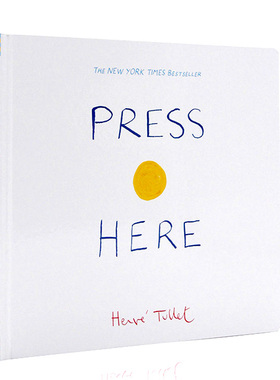 给孩子的艺术书 Press Here Herve Tullet  英文原版绘本 埃尔维杜莱 儿童启蒙书精装书
